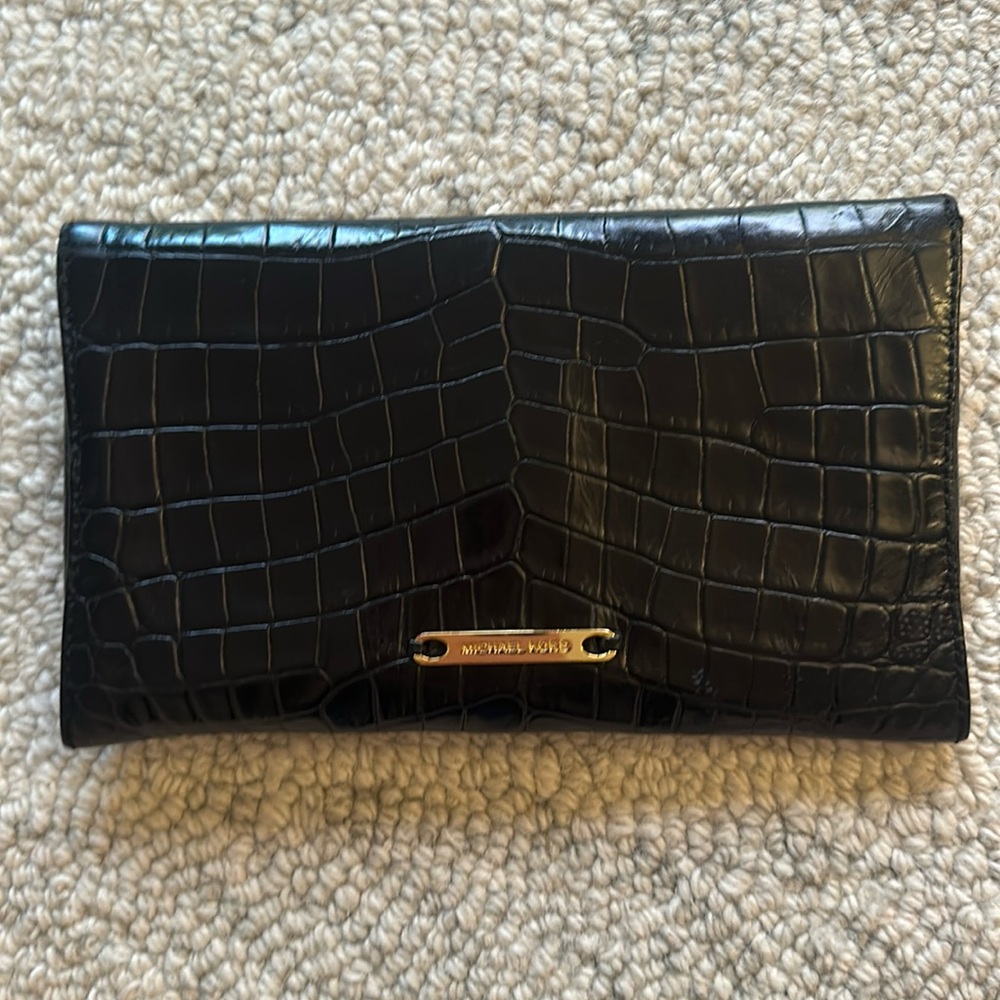 Michael Kors Embossed Leather Clutch